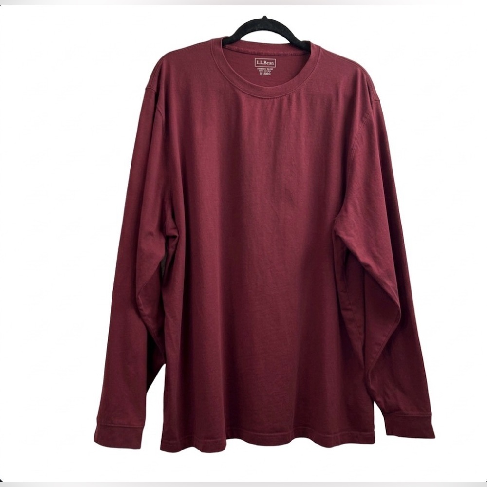L.L. Bean Men's Deep Red Long Sleeve Tee